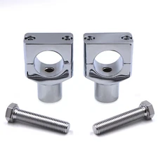 CNC 1.25" Motorcycle 31.25mm Chrome Handlebar Riser Clamp For Harley Cruisers