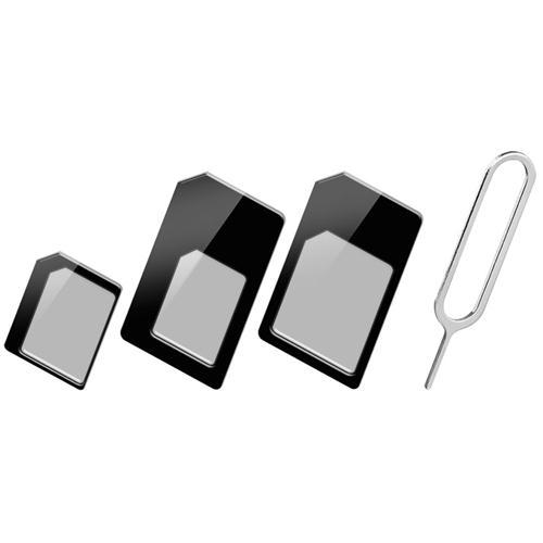 Techly Adattatore Scheda SIM (4 in 1) nano-SIM, Micro-SIM e SIM - Foto 1 di 1