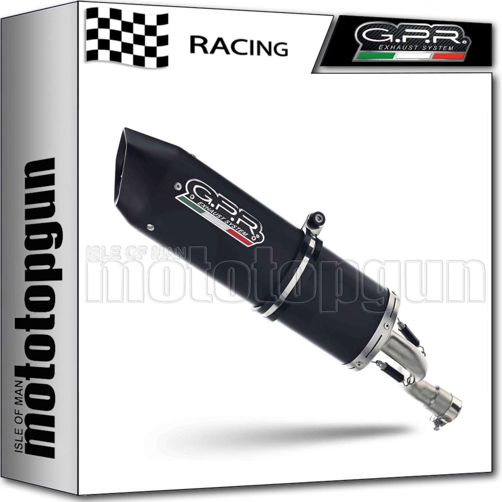 GPR black full racing exhaust for Piaggio Vespa 150 LX LXV S Touring 2013