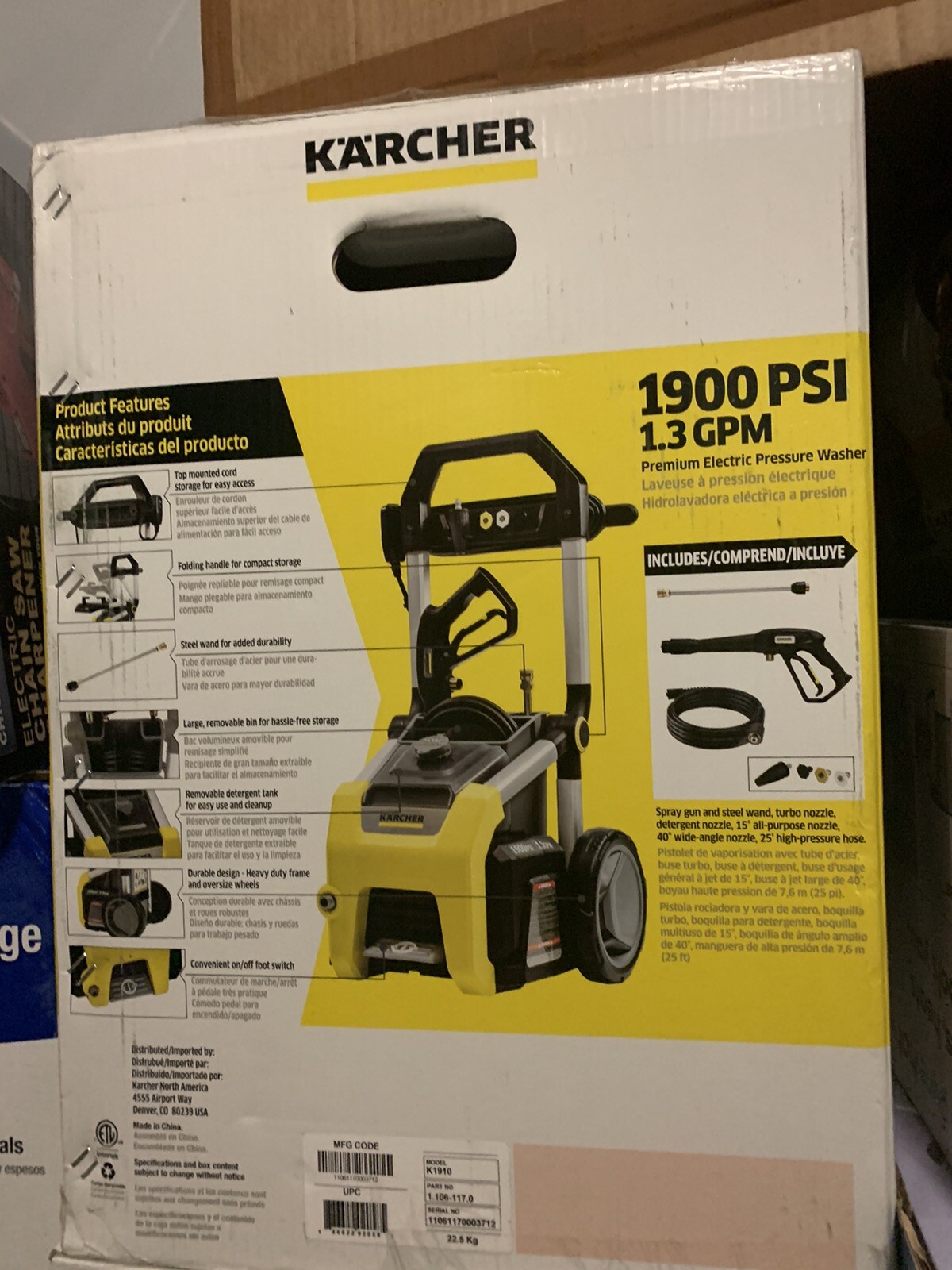 Karcher K1910 1900 PSI Power Washer 