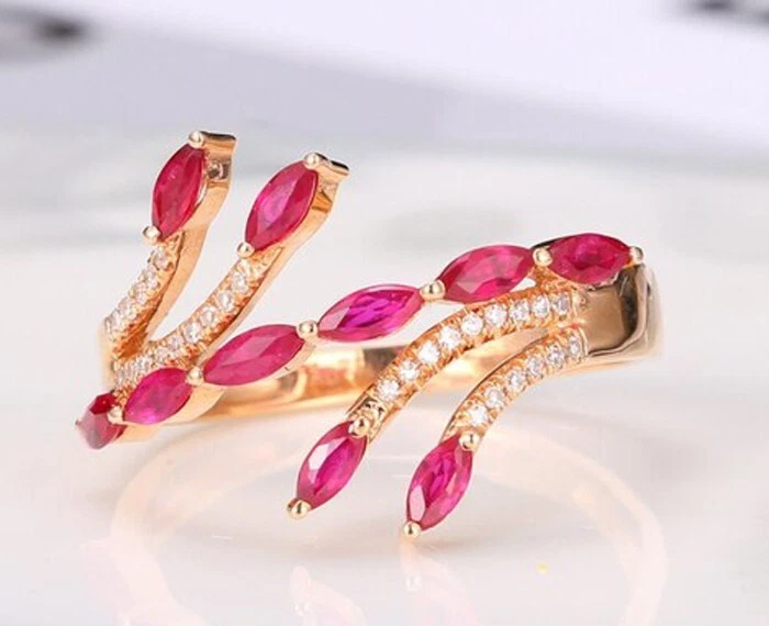 Diamond and sale ruby anniversary band