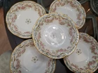 Haviland #271A Double Gold Rose Swags Berry/Sauce Bowls  5 1/8" D Lot Of 5