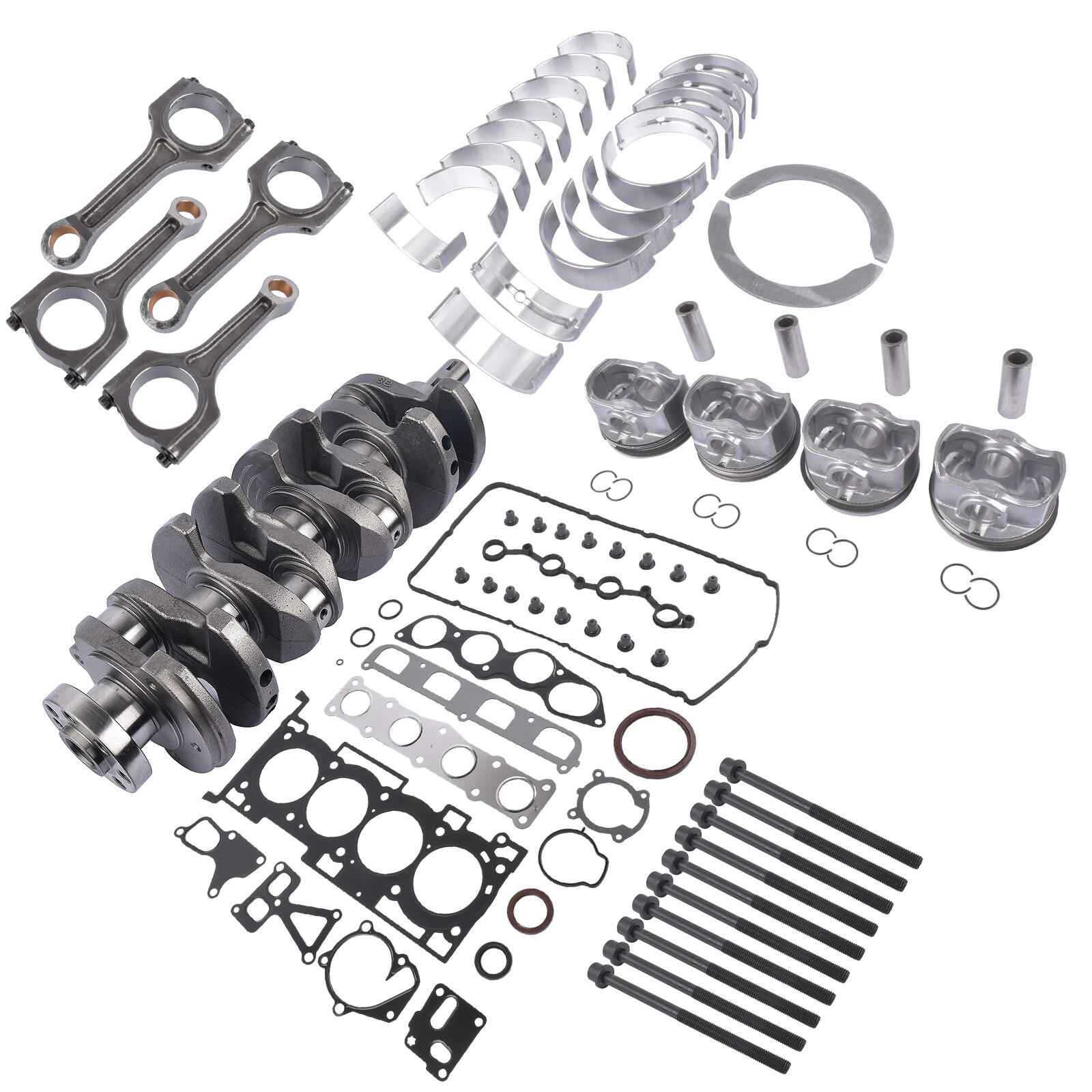 Engine Rebuild Kit + Crankshaft Screw Piston & Rings Kit for Kia Optima Sportage