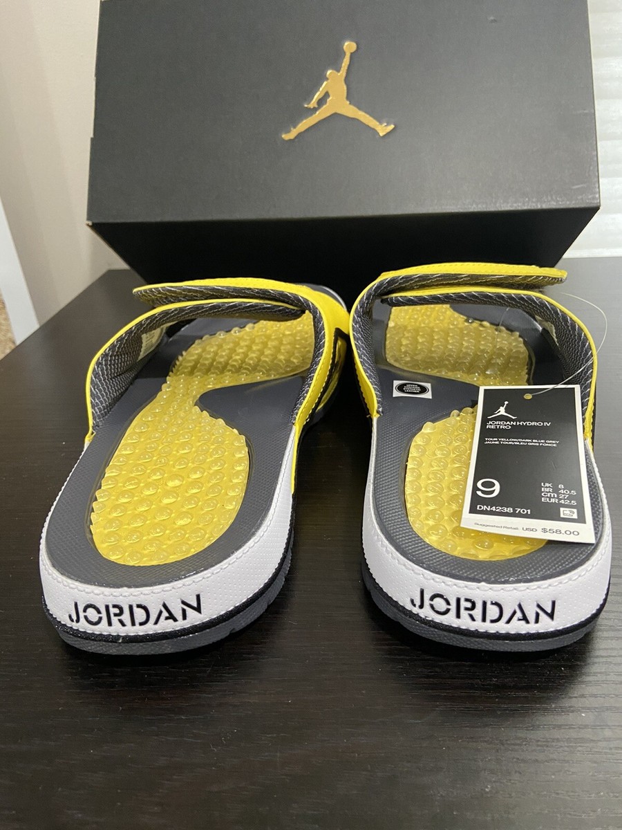 New Nike Jordan Hydro Retro 4 IV Lightning Slides Sandals