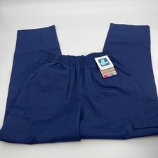 Adar Womens Scrub Pants Small Navy Blue Medical Industrial Pockets Casual New
