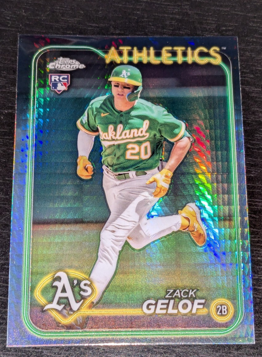 Zack Gelof Oakland A's RC #282 2024 Topps Chrome Rookie Prism Refractor
