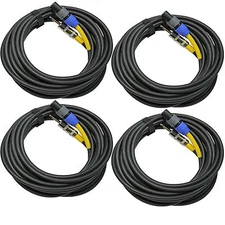 4 PLOYNK 15 ft foot PA pro audio speaker cable 12ga gauge neutrik speakon to 1/4