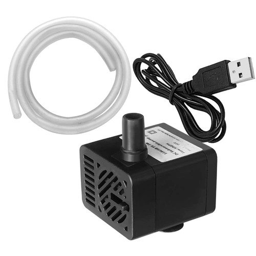 DC 5V USB Mini Submersible Water Pump with Tubing for Pet Fountain, Aquarium ...