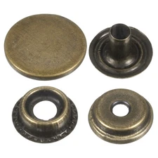 30Set Press-Stud Cap Button 17mm Metal Snap Fastener for Umbrellas, Bronze