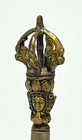 Tibetan Buddhist Ghanta Ritual Bell Bronze Vajra Handle — photo 4