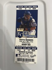 KC Royals vs Seattle Mariners 7/11/08 MLB Baseball Ticket Stub Kauffman Stadium