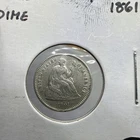 1861 Seated Liberty Half Dime Silver ---- Nice Coin ----