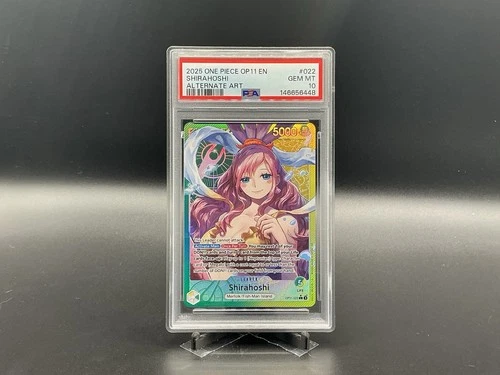 One Piece Card Game TCG Shirahoshi OP11-022 Alt Art Leader PSA 10
