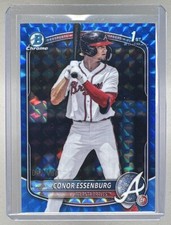 Conor Essenburg 2025 Bowman Draft Blue Geometric Refractor Chrome 1st RC /150