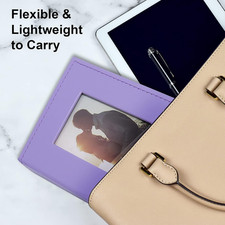 Small Photo Album 4x6 Photos, 2 Pack Leather Cover Mini Photo Book, 26-Page Hold