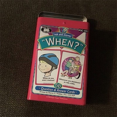 Super Duper Publications Ask and Answer ''When?'' Question & Answer Cards PreK-6