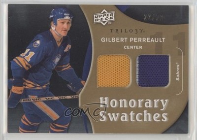 2009 Upper Deck Trilogy Honorary Swatches Gold 22/50 Gilbert Perreault HOF 1o3