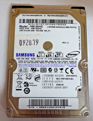 SAMSUNG 160GB *HM160HC* 5400RPM* IDE HDD Notebook Festplatte 2,5 Zoll #NFP2320