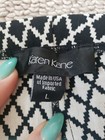 Karen Kane Size Large Black & White Diamond Side Zip Stretch Cropped Capri Pants — photo 2