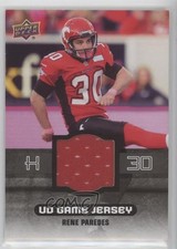 2014 Upper Deck CFL UD Game Jersey Rene Paredes #GJ-RP 2o7
