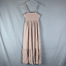 Eden & Olivia Maxi Dress Womens Small Brown Smocked Bodice Spaghetti Strap Party