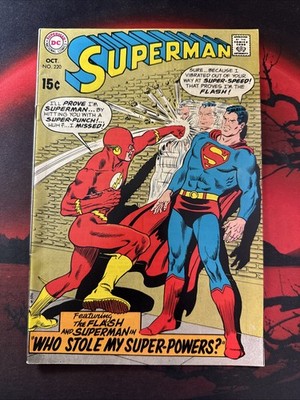 Superman 220 1969 Silver Age DC Comics Flash Curt Swan VF