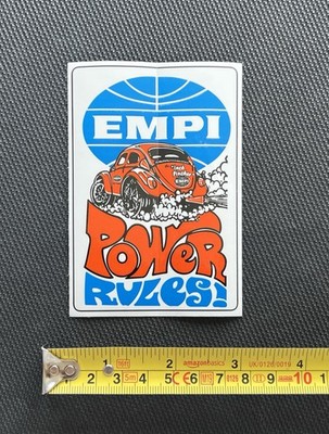 EMPI Power Rules - Original Vintage decal sticker racing dune buggy beetle pinch