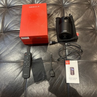 Nebula By Anker D4111 Capsule Smart Wi-Fi Mini Projector w/Remote