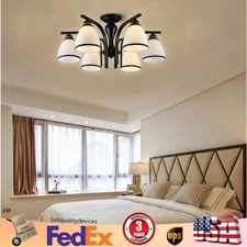 Modern 6 Lights Ceiling Light E26 Chandelier Lamp Fixture Dining Room Bedroom US