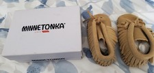 Minnetonka Fringe Moccasin Booties Infants Size 4 - NEVER WORN