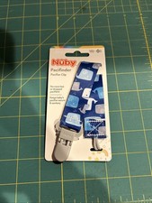 Nuby Baby Pacifier Clip Paci Finder 0 Months Whales
