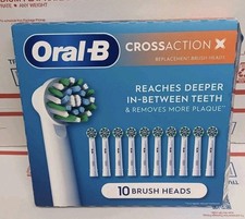 NEW Oral B Replacement Brush Heads Crossaction X 10 Pack Open Box 