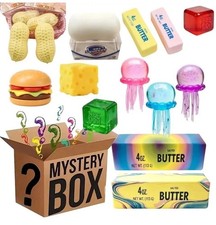 Sensory Squishy Mystery Squishy Box, Blind Box Malt Sugar Stress 2 Random Toy 