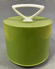 Vintage 1960's DISK-GO-CASE Avocado Green 45 RPM Record Holder