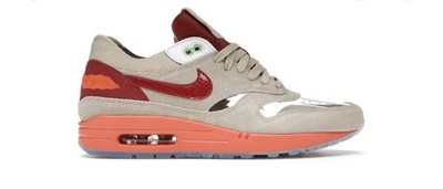 Nike Air Max 1 CLOT Kiss of Death 2021 Beige Red Orange Size 10