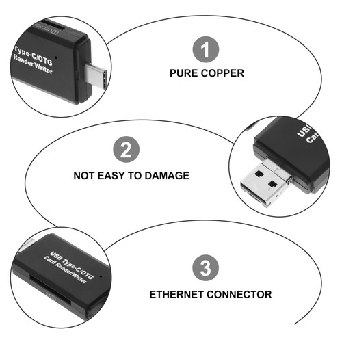 Multifunktionaler -Kartenleser USB- C Kartenleserkartenleser-Adapter - 第 9/12 張圖片