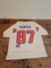 🔥Ben Coates Signed Autographed New England Patriots Custom Jersey COA
