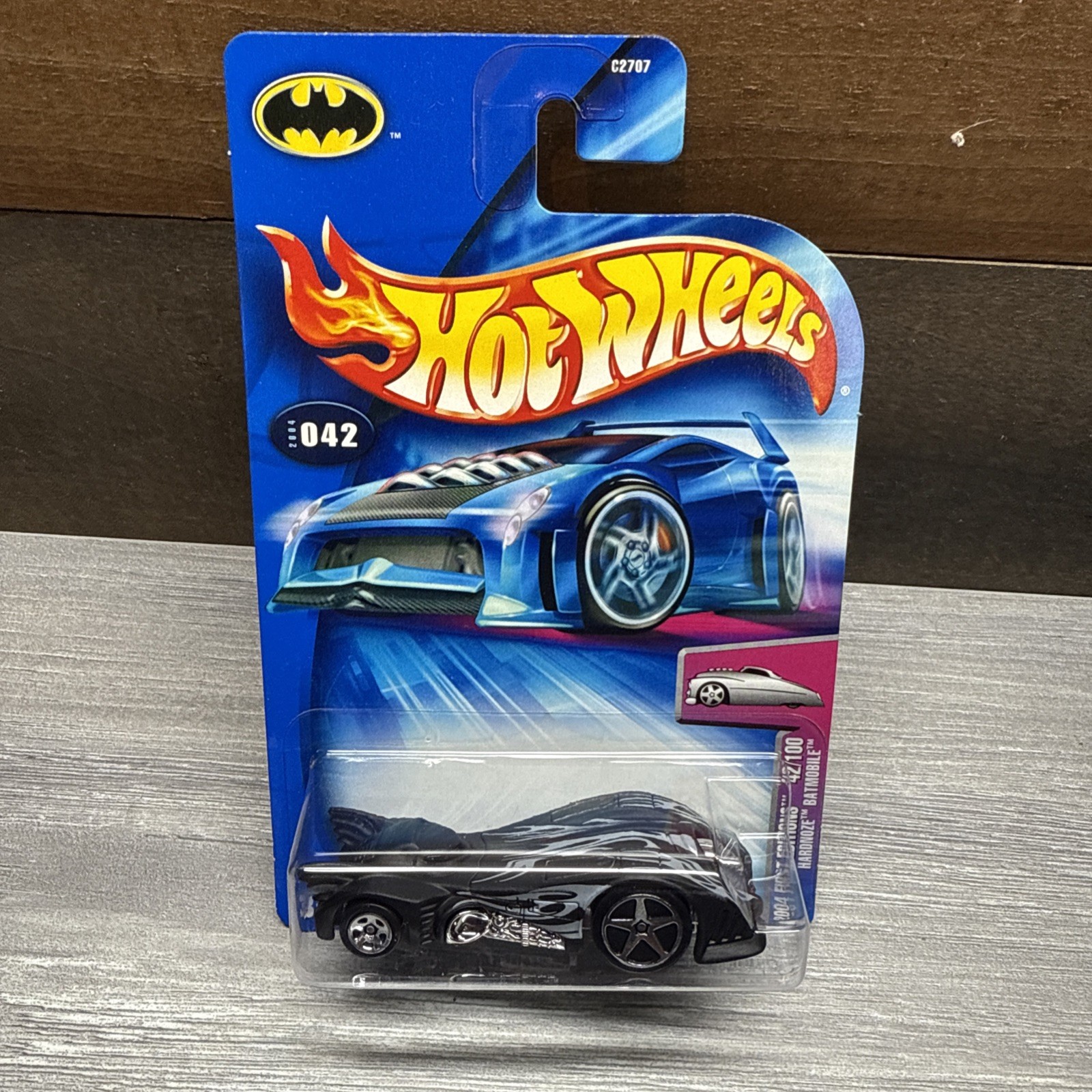 2004 Hot Wheels First Edition Hardnoze Batmobile #042- Buy 2 Or More Get 50% Off