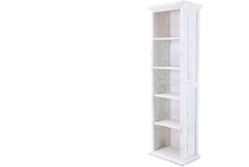 Bücherregal Mexico Weiß Antik - Pinie Massivholz - Landhausmöbel