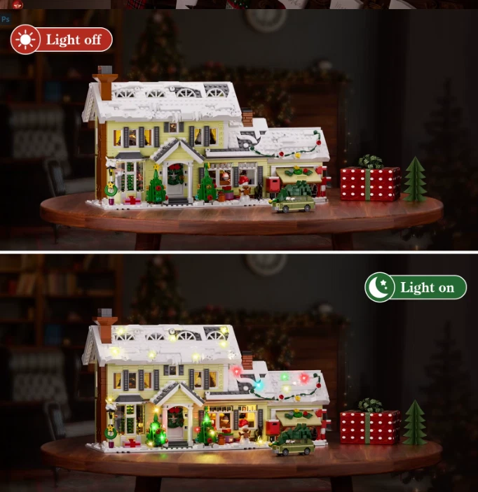 NEW MOC Design CHRISTMAS VACATION Blocks Set Christmas Set Architecture Blocks - Image 2 of 4