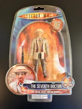 DOCTOR WHO THE SEVENTH 7TH  DOCTOR WITH CREAM JACKET, HAT & UMBRELLA FIGURE EXC