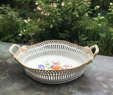 Schöne große KPM Berlin Korb-Schale Blumen  Länge 31,5cm!1 1. Wahl top