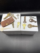 Lot Of 13 Vintage Keys Unique Shapes Silver And Brass Color