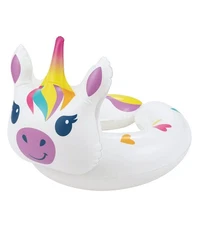 Bluescape White Unicorn Split Inflatable Swim Ring Pool Float for Kids Ages 3-6