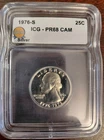 1976-S Bicentennial Silver Quarter ICG PR68 CAM Colonial Drummer Beautiful 25C