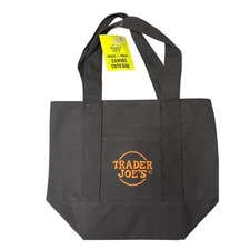 Trader Joe's Mini Canvas Tote Bag Halloween Limited Edition Black NWT