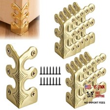 10 Gold Baseboard Protectors - Solid Brass Baseboard Corners