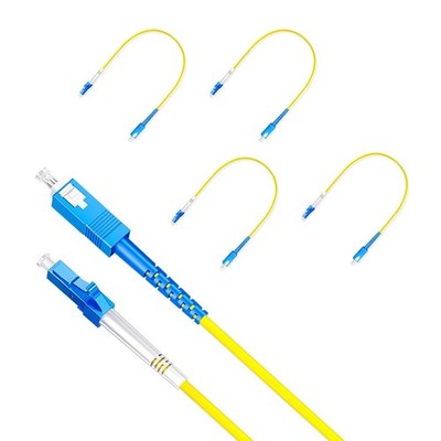 5 PCS 0.3 Meter Fiber Optic Patch Cord SC UPC To LC UPC Simplex OS2 9/125m