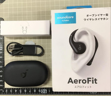 Anker Soundcore Aero Fit Open-Ear Wireless Earphones Black Bluetooth From Japan