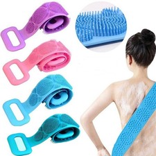 Body Sponge Silicone Back Brushes Bath Towels Scrubber Rubbing Back Peeling Mass